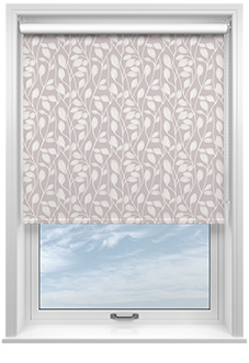 Leaf Motif, Blush Pink - Twist&Fit Roller Blind
